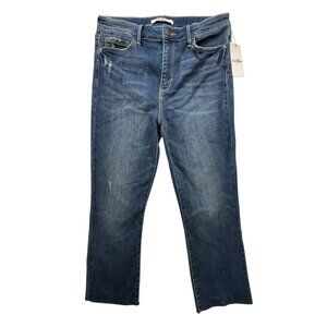 Sam Edelman Womens Stiletto Crop Boot Jeans Size 14/32 High Rise Blue Denim